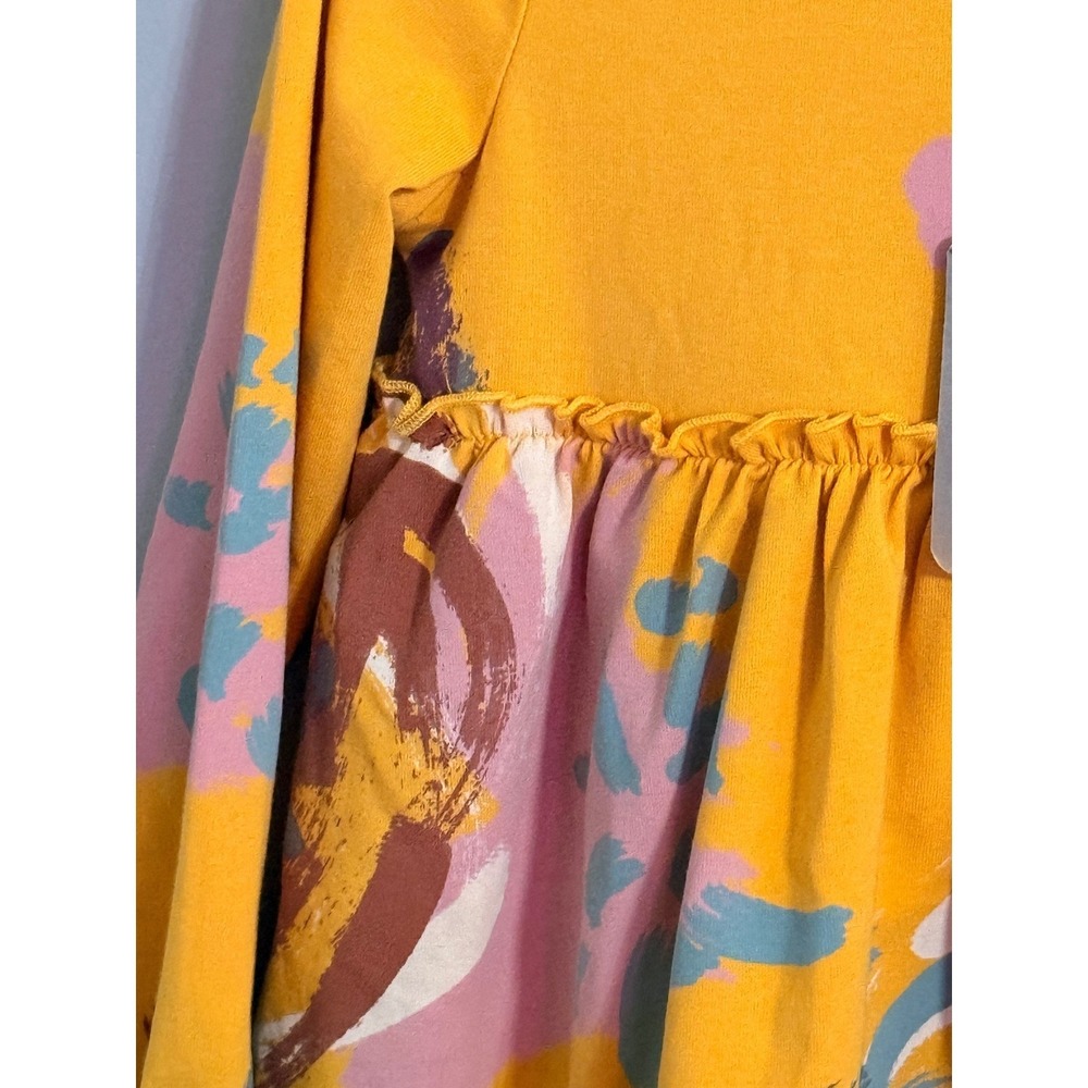Matilda Jane Kids Girls Yellow Floral‎ Ruffle Tiered Dress Size 4 - Picture 2 of 4